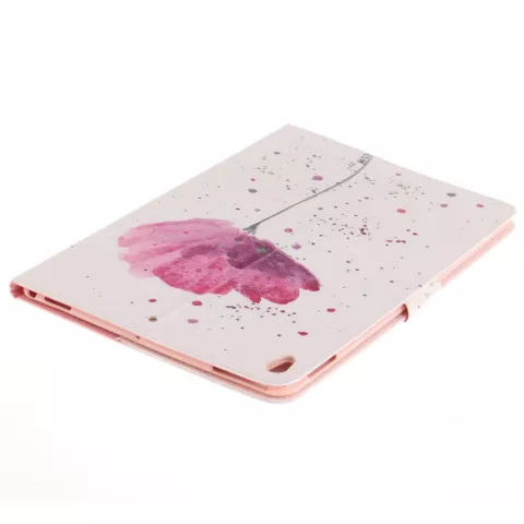 &Eacute;tui pliable rustique &agrave; fleurs compatible avec iPad Air 3 (2019) et &agrave; l&#039;iPad Pro 10,5 pouces - Blanc Rose