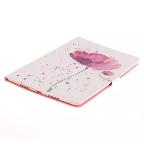 &Eacute;tui pliable rustique &agrave; fleurs compatible avec iPad Air 3 (2019) et &agrave; l&#039;iPad Pro 10,5 pouces - Blanc Rose