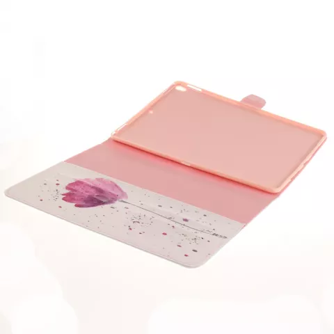 &Eacute;tui pliable rustique &agrave; fleurs compatible avec iPad Air 3 (2019) et &agrave; l&#039;iPad Pro 10,5 pouces - Blanc Rose