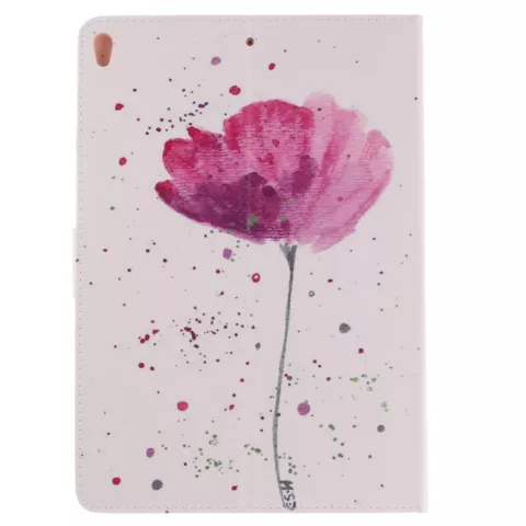 &Eacute;tui pliable rustique &agrave; fleurs compatible avec iPad Air 3 (2019) et &agrave; l&#039;iPad Pro 10,5 pouces - Blanc Rose
