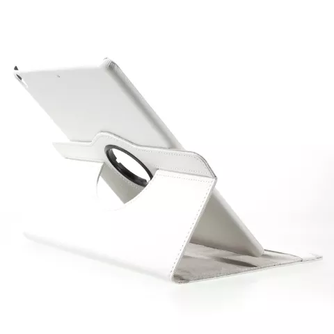 Housse en cuir compatible avec iPad Air 3 (2019) &amp; iPad Pro 10,5 &amp; iPad 10,2 pouces, &eacute;tui rotatif - Blanc