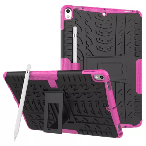 Polycarbonate TPU hybride &eacute;tui compatible avec iPad Air 3 (2019) et iPad Pro 10,5 pouces - Profil rose standard