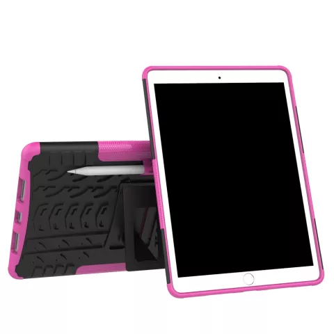 Polycarbonate TPU hybride &eacute;tui compatible avec iPad Air 3 (2019) et iPad Pro 10,5 pouces - Profil rose standard