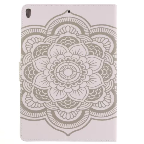 Portefeuille en cuir Mandala compatible avec iPad Air 3 (2019) et &agrave; l&#039;iPad Pro 10,5 pouces - Blanc Standard