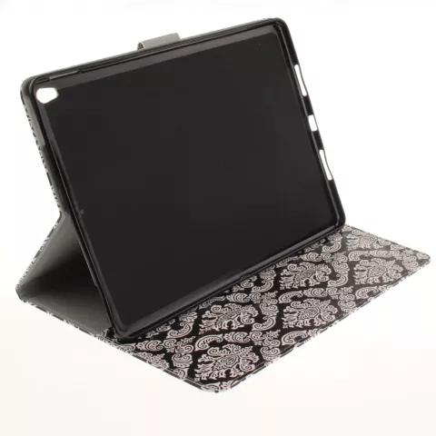 &Eacute;tui et housse en cuir pour iPad Air 3 (2019) et iPad Pro 10,5 pouces (2017) Damas - Noir Blanc