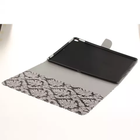 Imprim&eacute; Damas compatible avec iPad Air 3 (2019) et &agrave; l&#039;iPad Pro 10,5 pouces (2017) &Eacute;tui et housse en cuir - Noir Blanc