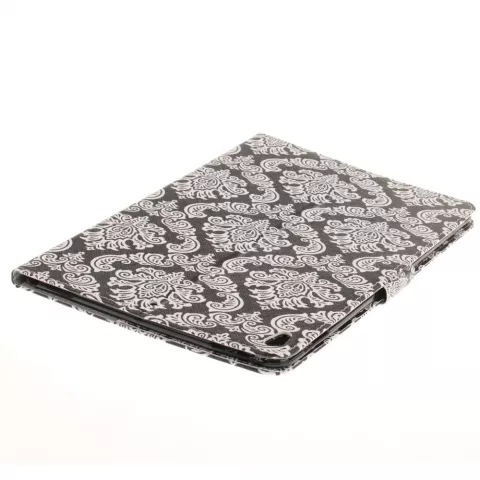 Imprim&eacute; Damas compatible avec iPad Air 3 (2019) et &agrave; l&#039;iPad Pro 10,5 pouces (2017) &Eacute;tui et housse en cuir - Noir Blanc