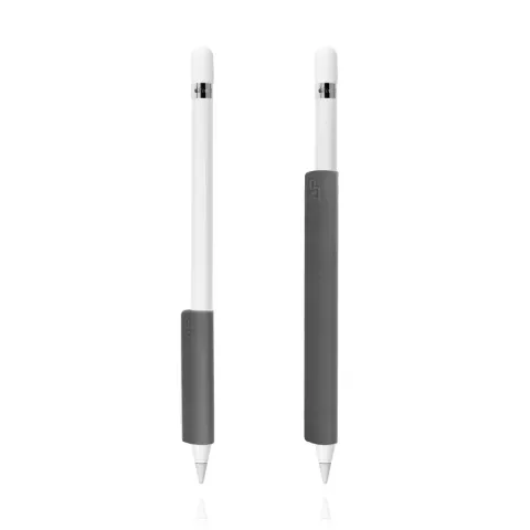 Poign&eacute;e antid&eacute;rapante en silicone compatible avec Apple Pencil 4 pi&egrave;ces Protection suppl&eacute;mentaire - Gris