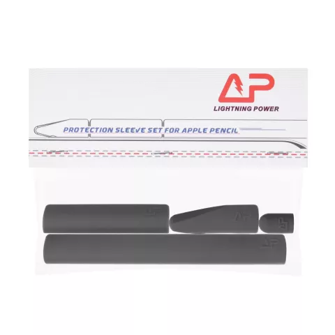 Poign&eacute;e antid&eacute;rapante en silicone compatible avec Apple Pencil 4 pi&egrave;ces Protection suppl&eacute;mentaire - Gris