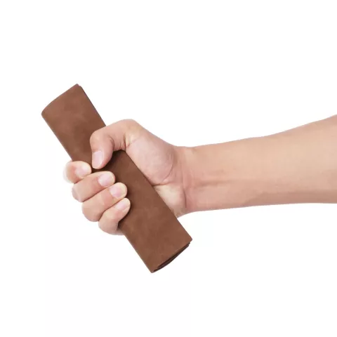Pochette portefeuille universelle en cuir v&eacute;g&eacute;talien pour smartphone avec poche pour t&eacute;l&eacute;phone - Marron