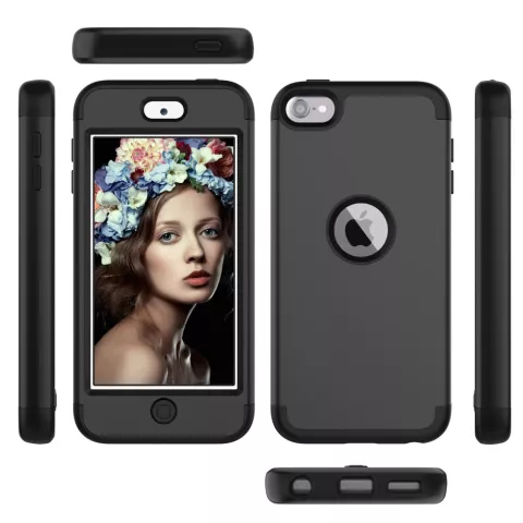 Armor Case compatible avec iPod Touch 5 6 7 - &Eacute;tui noir - Protection suppl&eacute;mentaire