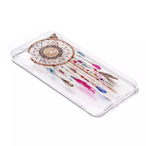 Coque Papillon Attrape-r&ecirc;ves Transparente compatible avec iPhone XR - Rose
