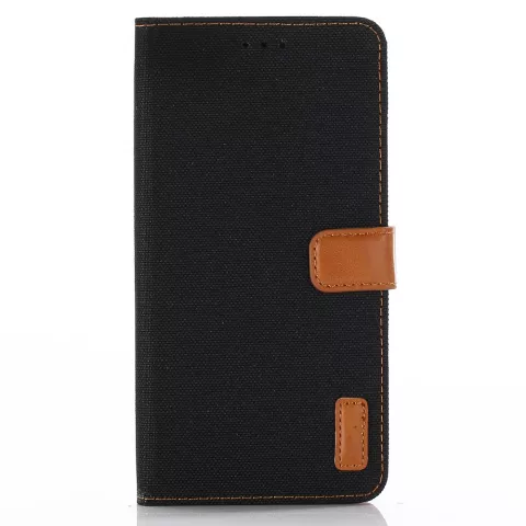 Biblioth&egrave;que Porte-Cartes Portefeuille En Cuir compatible avec iPhone XR - Noir Marron