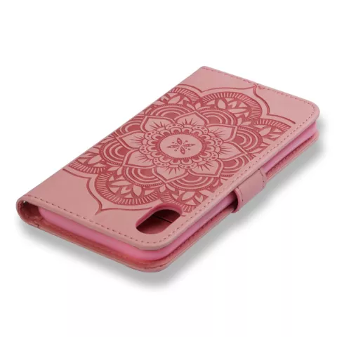 Portefeuille Biblioth&egrave;que Dreamcatcher Porte-cartes compatible avec iPhone XR - Rose