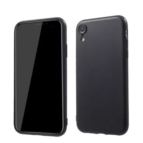 Coque TPU Flexible Mat compatible avec iPhone XR - Noir