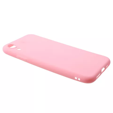 Coque TPU Mat Flexible compatible avec iPhone XR - Rose