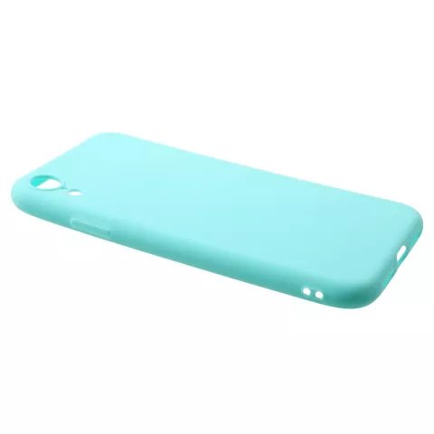 Tapis de coque en TPU flexible compatible avec iPhone XR - Cyan