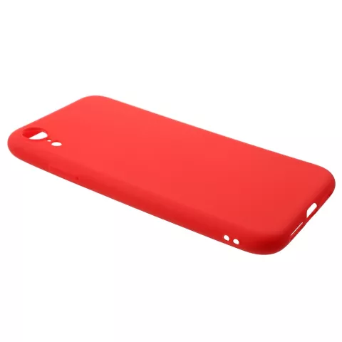 Coque Rouge Mat Lisse compatible avec iPhone XR - Rouge