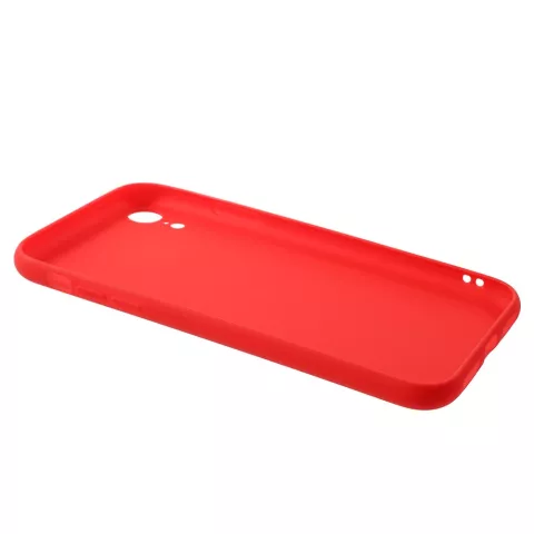 Coque Rouge Mat Lisse compatible avec iPhone XR - Rouge