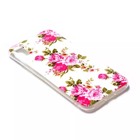Coque Rose en TPU Glow In The Dark compatible avec iPhone XR - Blanc Rose