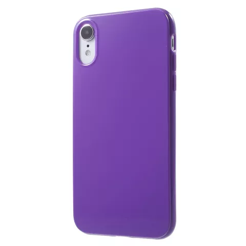 Coque en TPU flexible compatible avec iPhone XR - Violet