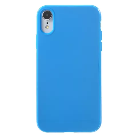 Coque Flexible en TPU la coque compatible avec iPhone XR - Bleu Brillant