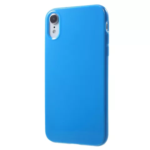 Coque Flexible en TPU la coque compatible avec iPhone XR - Bleu Brillant