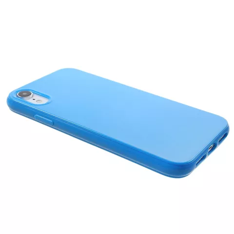 Coque Flexible en TPU la coque compatible avec iPhone XR - Bleu Brillant