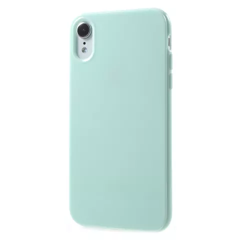 Coque en TPU flexible la coque compatible avec iPhone XR - Vert brillant