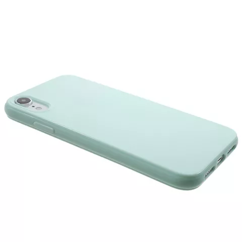 Coque en TPU flexible la coque compatible avec iPhone XR - Vert brillant