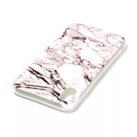 Coque en TPU gris marbr&eacute; compatible avec iPhone XR Case - Gris