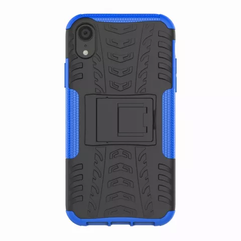 &Eacute;tui antichoc de pneu de voiture TPU iPhone XR avec standard - Bleu