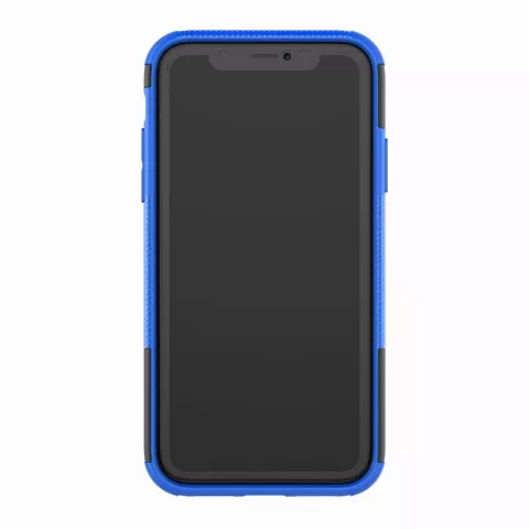 &Eacute;tui De Pneu De Voiture TPU Antichoc &eacute;tui compatible avec iPhone XR Avec Support - Bleu