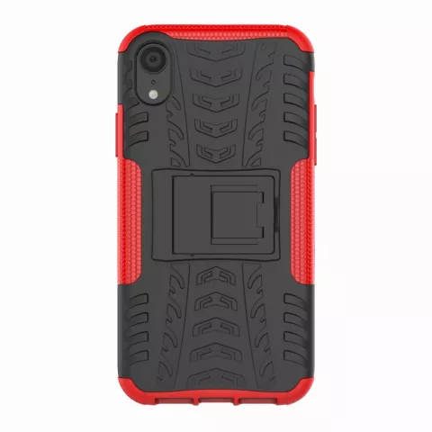 &Eacute;tui antichoc pour pneu de voiture TPU iPhone XR avec standard - Rouge
