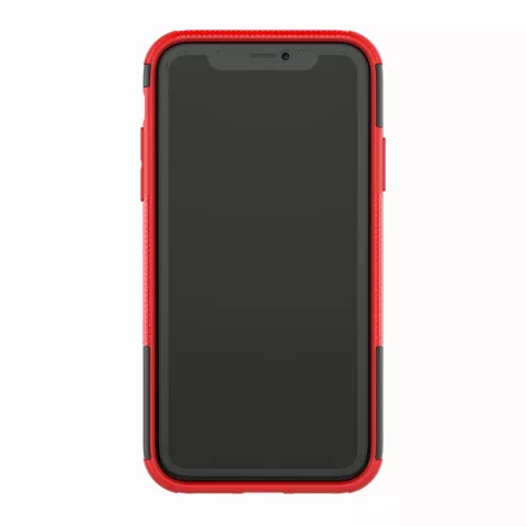 &Eacute;tui De Pneu De Voiture TPU Antichoc &eacute;tui compatible avec iPhone XR Avec Support - Rouge