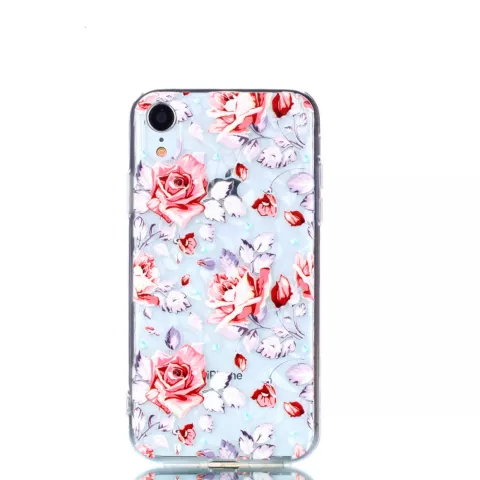 Coque Diamond TPU la coque compatible avec iPhone XR - Roses