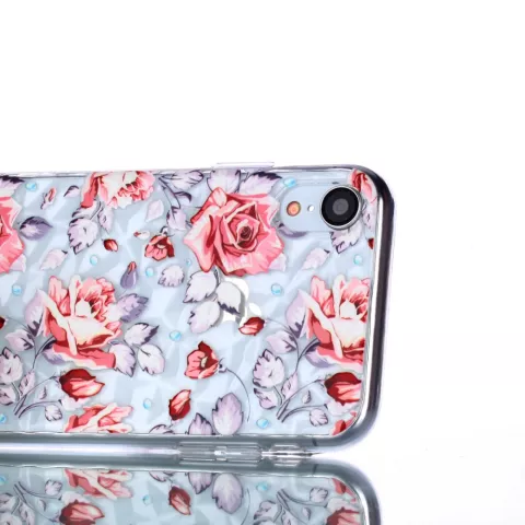 Coque Diamond TPU la coque compatible avec iPhone XR - Roses