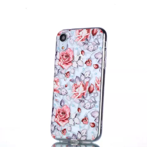 Coque Diamond TPU la coque compatible avec iPhone XR - Roses