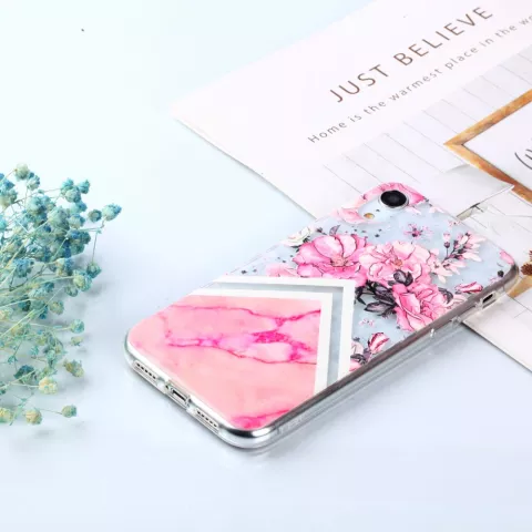 Coque Diamond TPU la coque compatible avec iPhone XR - Rose