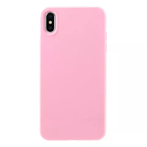 Coque Flexible en TPU la coque compatible avec iPhone XS Max - Rose Brillant