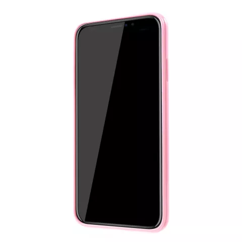 Coque Flexible en TPU la coque compatible avec iPhone XS Max - Rose Brillant