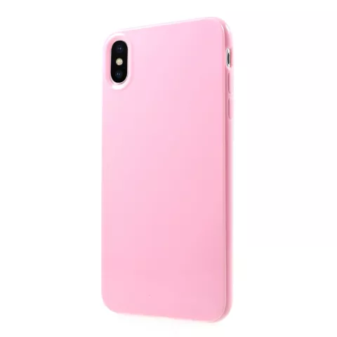 Coque Flexible en TPU la coque compatible avec iPhone XS Max - Rose Brillant