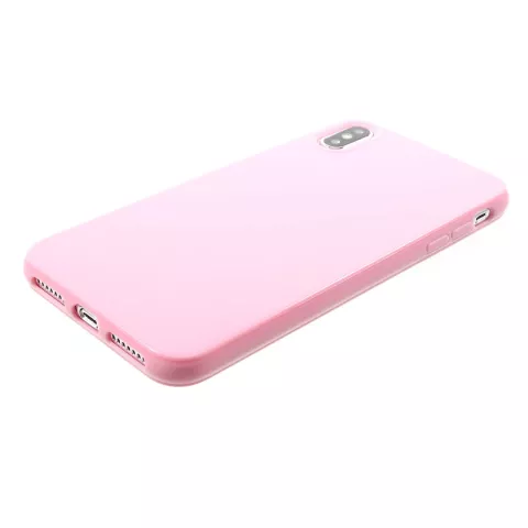 Coque Flexible en TPU la coque compatible avec iPhone XS Max - Rose Brillant