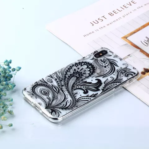 Coque Diamond TPU compatible avec iPhone XS Max Case - Noir