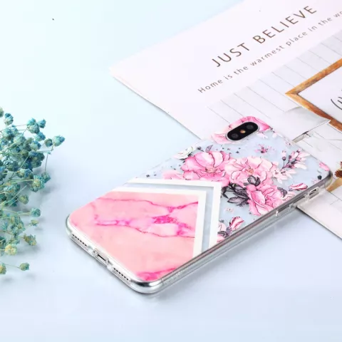 Coque Diamond TPU compatible avec iPhone XS Max Case - Rose
