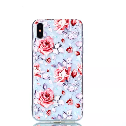 Coque Diamond TPU compatible avec iPhone XS Max Case - Roses