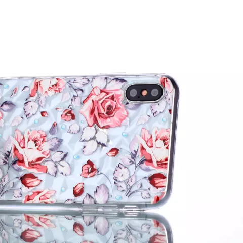 Coque Diamond TPU compatible avec iPhone XS Max Case - Roses