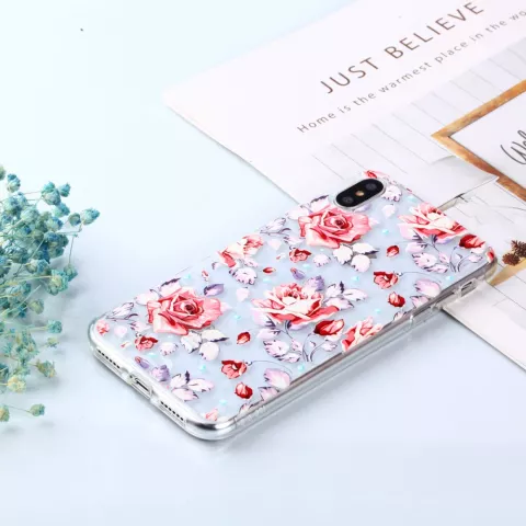 Coque Diamond TPU compatible avec iPhone XS Max Case - Roses