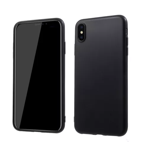 Coque en TPU souple la coque compatible avec iPhone XS Max - Noir mat