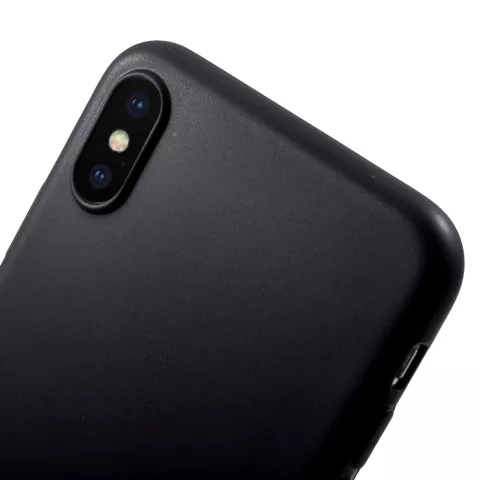 Coque en TPU souple la coque compatible avec iPhone XS Max - Noir mat